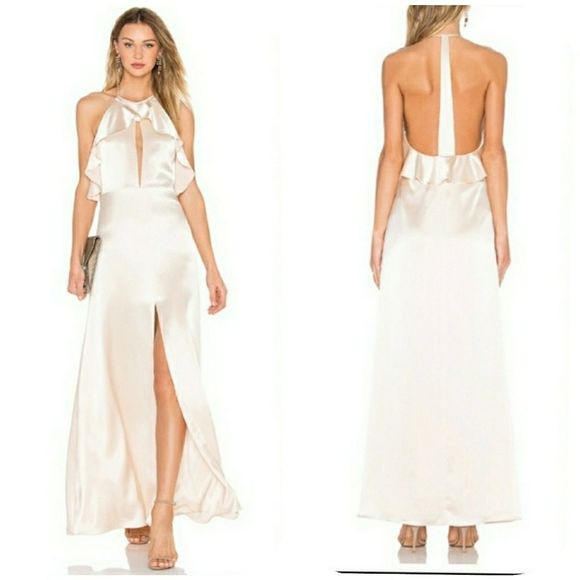 Ruffle Halter Gown  JILL JILL STUART - Picture 3 of 8